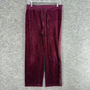 SJB Active Activewear Sweatpants Women M Medium Red Velvet Drawstring Mid Rise